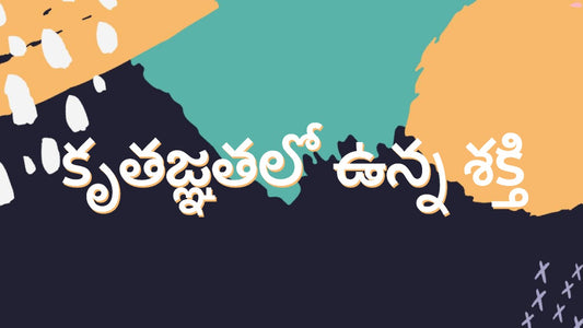 కృతజ్ఞతలో ఉన్న శక్తి - 03