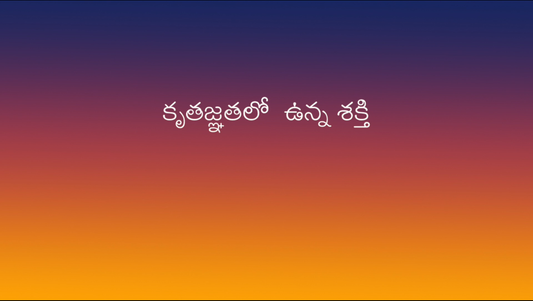 కృతజ్ఞతలో ఉన్న శక్తి - 02